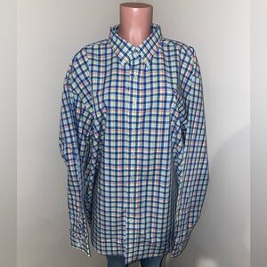 Vineyard Vines Long Sleeve Button Down XXL Green, Blue and Pink